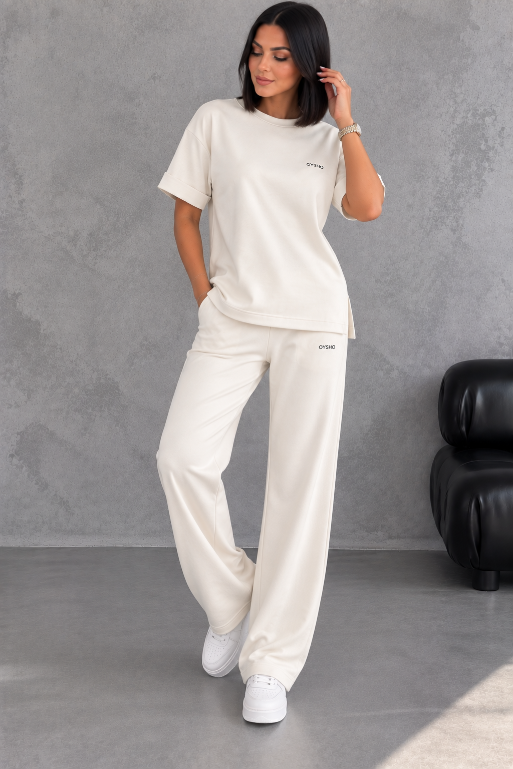 Oversize modal kumaş eşofman takımı Replika üründür