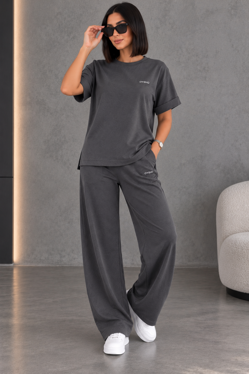 Oversize Modal kumaş eşofman takımı Replika üründür